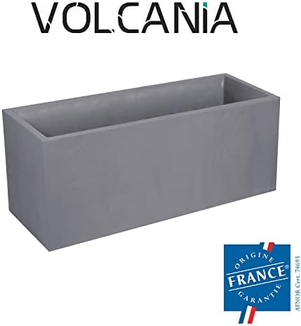 EDA Plastiques Jardiniere 100 "98 Volcania L, Volcania, Pebble Grey, 99,5x39,5x43,5 cm 13731 G. Gl x1