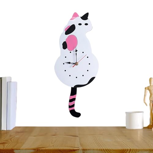 Horloge chat mignon : accessoire pour la maison et cadeau idéal - 2