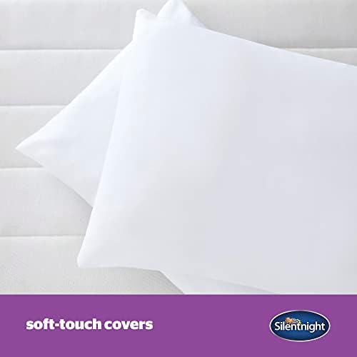 Silentnight Deep Sleep Pillow 2 Pack - Firm Support Pillows with Foam Core for Firmer Support Ideal for Back and Side Sleepers - Hypoallergenic and Machine Washable - Pack of 2