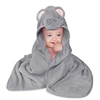 Asciugamano Con Cappuccio Per Bambini MHJY - 140x70 Cm, Ultra Morbido In Pile Corallo, Design Animaletto, Regalo Baby Shower - 4