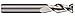 Micro 100 ARC-001-2-030 Corner Radius End Mill, 1" Cutter Dia, 1-1/2" LOC, 030" Corner Rad, 2 Fl, 1" Shank Dia, 4" OAL, Uncoated