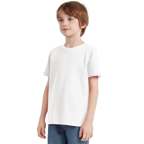 Image of Dreammonkey 2T-12Years Kids Cotton T-Shirt Short Sleeve Crew Neck Tshirt for Boys and Girls