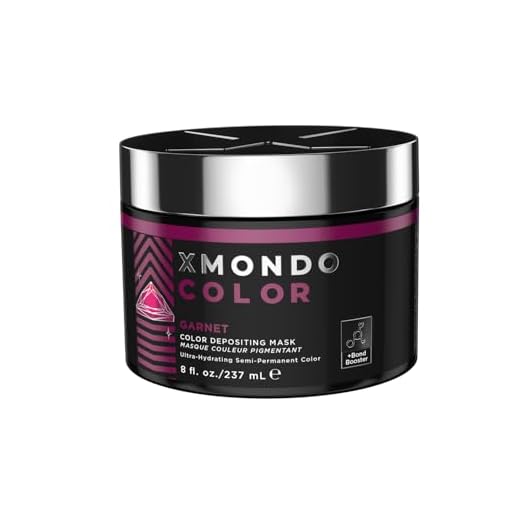 XMONDO Color Garnet Color Depositing Mask & Semi Permanent Burgundy Hair Dye | Vegan Formula Hair Color with bond boosting Technology & Hyaluronic Acid to Nourish, Revitalize & Repair, 8 Fl Oz 1-Pack
