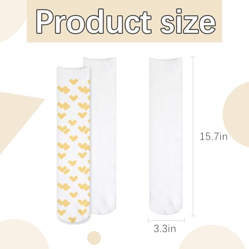 20 Pairs sublimation socks 15.7 Inch Sublimation High Sock blanks adult Football blank socks Printable Athletic Crew Socks father's day gifts2