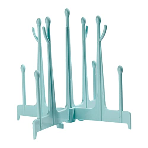 TOYANDONA - TOYANDONA Égouttoir Amovible Porte-biberons Bébé Bleu Ciel Pliable Léger Support Sèche-biberons en Plastique Portable pour Maison Et Voyage Compact