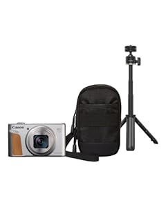 Canon PowerShot SX740 HS Lite Travel Kit (Silver) - Compact Digital Camera with 40x Optical Zoom & 4k Video - Perfect for Self Portait & Travel - WiFi & Bluetooth Connectivity