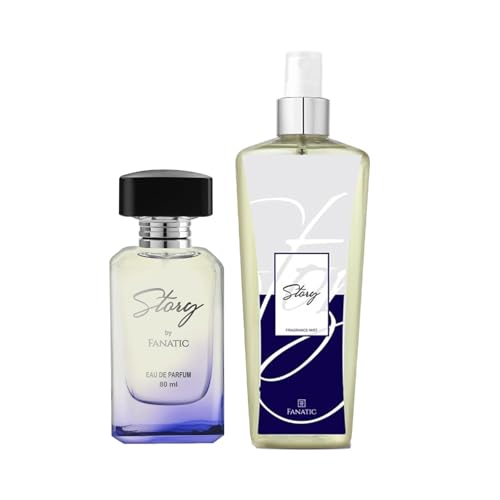 Image of Fanatic Story French 80 Ml Unisex Perfume & Body Mist Spray 250 Ml - Luxury Long Lasting EDP Fragrance with Fragrance Mist, Eau De Parfum Travel Friendly Perfume Gift for Men & Women