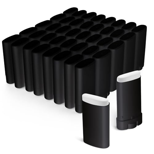 Tubos ovalados de bálsamo labial Wesiti y recipientes vacíos para desodorante sólido DIY negro