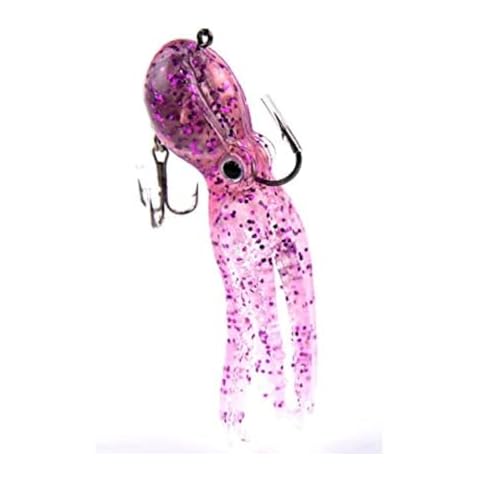 East Rain Artificial Octopus Swimbait with Skirt Tail Lingcod Rockfish Jigs for Saltwater Fishing Big Game (PVC,3.54/7.87/9.45inch,0.81/6.35/9.88oz,Mulit-Colors Option) Cover