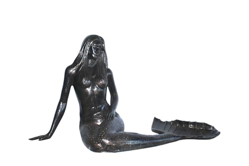 Escultura Grande Sirena Acabado Bronce Aluminio 64" miniatura 1