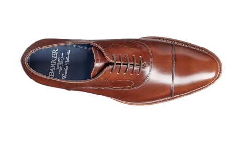 BARKER Hartley Men's Handmade Oxford Dress Shoes - Premium Calf Leather, Goodyear Welted, Hi-Shine Finish, Timeless Formal Style, Crafted in Northampton, England3