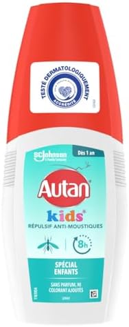Autan Kids Spray - Anti-Moustiques et Anti-Tiques - Jusqu'à 8H De...