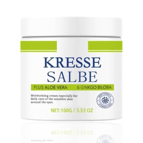 Kressesalbe Plus 2025 Neu Kressesalbe Altersflecken Entfernen Kresse Salbe Gesichtscreme Gegen Altersflecken Pigmentflecken Entferner Gesicht Feuchtigkeitsspendender Kressewirkstoff 100g (1)