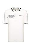 100% Cotone Aeronautica Militare Polo PO1427J, Bianco, in Jersey, da Uomo, Camicia (L)