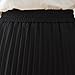Basoteeuo Black Pleated Skirt for Women Midi Length Summer High Waisted A Line Elastic Waist Skirts L