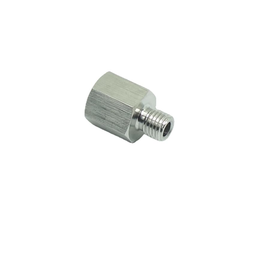 2 Pcs 1/8" NPT Pipe Female x M8*1 Male Metric Gauge Adapter Stainless 304