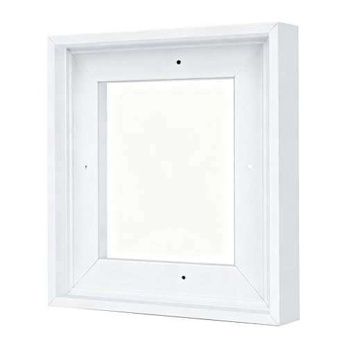 Image of Canvas Frames for 8 inchx8 inchPaintings with 0.6 inch~0.9 inch Deep White | VAREIHNAZ Canvas Floater Frames for 8 inchx8 inchCanvas Paintings,Square Floating Frames for Wall Decor,No Glass or Back(White)