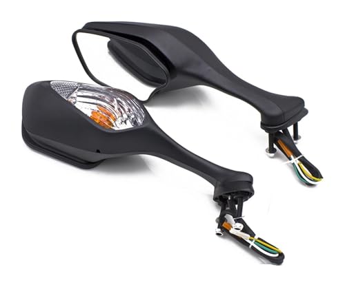 Espejo retrovisor manillar para CBR1000RR 2008-2013 con luz intermitente integrada color negro