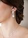 SWEETV Elegant Bridal Wedding Earrings for Brides, Bridesmaids, Cubic Zirconia Teardrop Dangle Earrings for Women Formal Jewelry, Silver