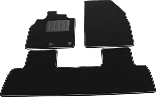 Il Tappeto Auto SPRINT04707 - Alfombrilla para Coche, Negra, Antideslizante, Borde Bicolor, talonera de Goma Reforzada, para Scenic III 2009> Grand Scenic III 2009> X-Mod X-Mod Cross