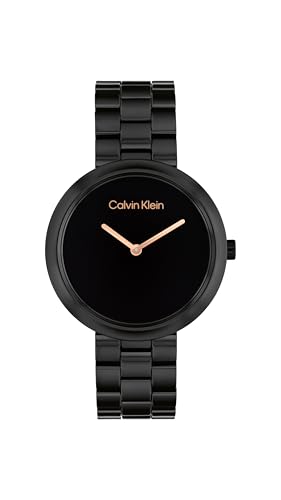 Calvin Klein Women's CK Pure - 35mm 2H Quartz Slim Watch - Ceramic Bracelet - Elegant Stylish Timepiece - Premium Fashion - Gift for Her