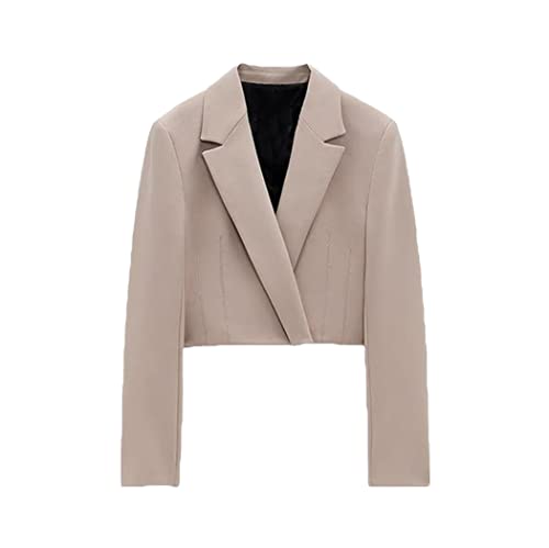 Blazer court à 2 boutons et mini-jupe fendue pour femme M