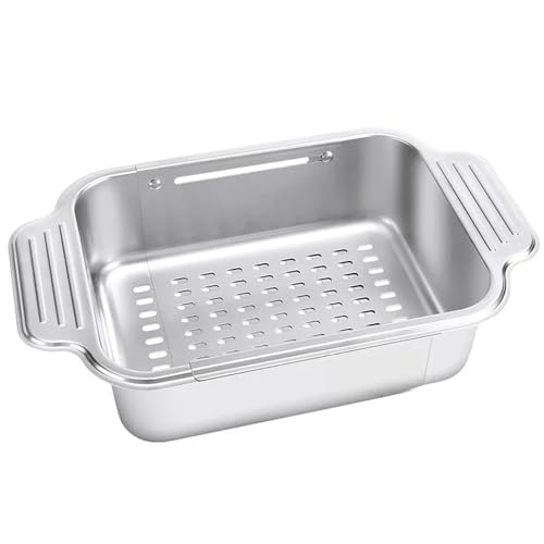 Design salvaspazio: il colino è progettato for adattarsi comodamente al lavello, massimizzando lo spazio della cucina. Puoi risparmiare spazio prezioso sul bancone scolando in modo efficiente frutta, verdura e pasta proprio sopra il lavello