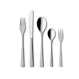 Modernes Tafelbesteck mit schlichten Konturen für bis zu 6 Personen, Alleskönner für den Alltag oder die Festtagstafel