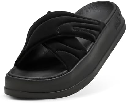 PUMA Women's Leadcat Platform Slide Sandal, Puma Black-cool Dark