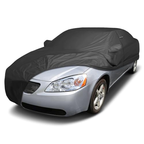 Image of iCarCover Waterproof Car Cover for 2005-2010 Pontiac G6 | High-End Custom Fit All Weather Indoor Outdoor Hail Rain UV Sun Resistant Snow Dust Storm Protection Covers (Black)