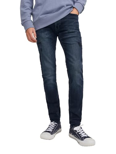 JACK & JONES Liam Original AKM 004 Skinny Fit Jeans-W32-30L (Dark Blue)