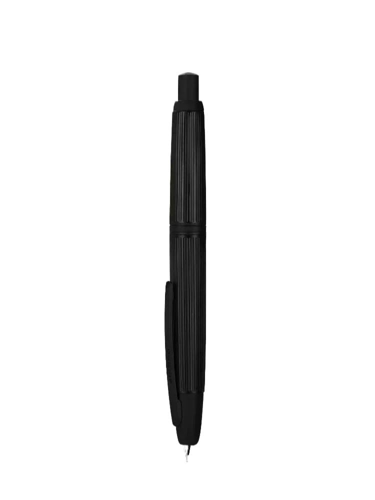 Penna stilografica a 10 presse, retrattile, pennino EF/F, in metallo, con clip, per scrittura e inchiostro, convertitore, articoli per la scuola, cancelleria PK A1 A2 (cioccolato, EF)
