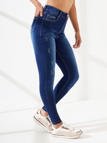 Image of Dolce Crudo Distressed High Rise Skinny Jeans for Women