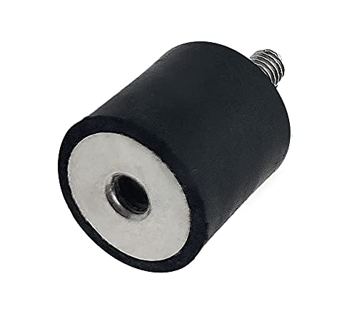 DOJA INDUSTRIAL | Silentblock Aire Acondicionado M6 | 20x20 | Rosca-Tuerca | PACK 4 | Patas Aire Acondicionado | SilentBlock Goma + Acero cincado | Taco Goma Antivibracion | Soporte Amortiguador