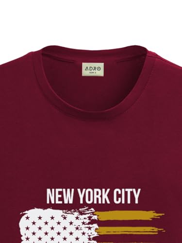 Image of ADRO Men's 100% Cotton Regular Fit T-Shirt