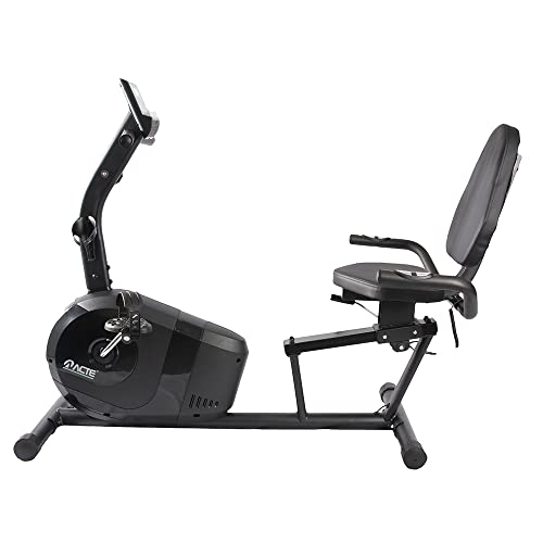 Acte, Bicicleta Ergométrica Horizontal Assento Ajustavel 8 Intensidades E26 - Preto