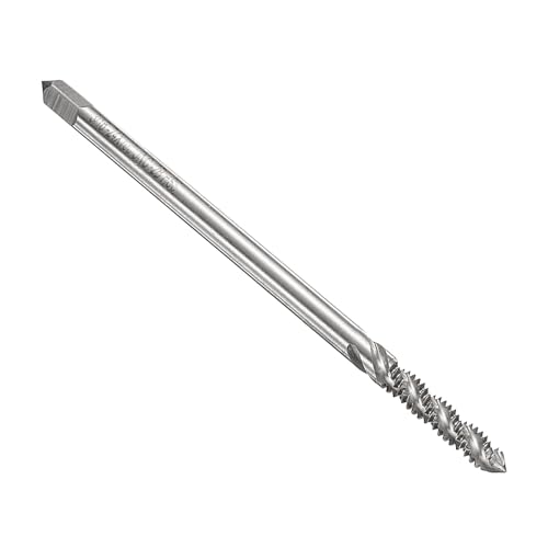 uxcell Spiral Flute Thread Taps 3/16-24 UNC 2B Machine Threading Tap Bit, Uncoated Screw Tapping Repair Tool, M2 High-Speed Steel (HSS)