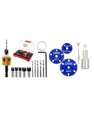 Foret avec Fraisoir Contre et SHDIATOOL Disque diamant 30 40 50MM meulage et perçage