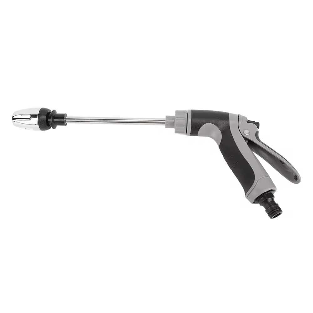 Littimoon Household Tool Garden Hose Nozzle Long Extension Rod Water Sprayer Head with Rubber Covered Handle