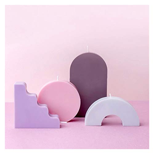 YSJJNDH Silikonform Neue DIY Kerzen Formen Wachs Kerzen Form Aromatherapie Gips Kerze 3D Bogenform Handmade Soja Würfel… – Bild 3