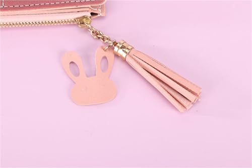 Wallet Short Stylish Zipper Stitching Contrast Color Coin Purse(Black)4