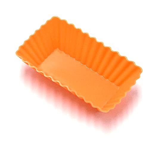 12Pcs Silicone Mini Reusable Muffin Baking Cup Small Cupcake Holders Random Color Silicone Cupcake Liners Pastry Dessert Cups Nonstick Liner Molds For Making Muffin Chocolate Bread(Rectangular) #TOP3