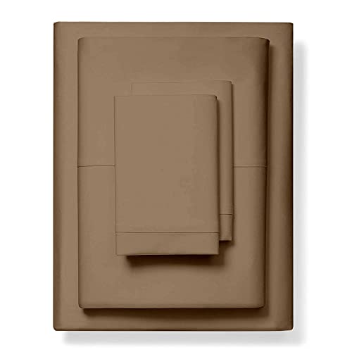 Juego de sábanas King de 4 piezas de algodón egipcio de 800 hilos, sábanas de algodón tamaño king para cama tamaño King, satén de fibra larga, bolsillos profundos, funda de almohada plana ajustable