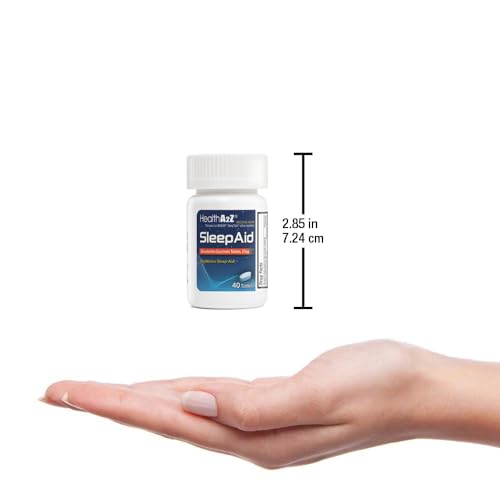 Image of HealthA2Z Nighttime Sleep-Aid, Doxylamine Succinate 25mg, 40 Counts (Pack of 1), Safe & Effective