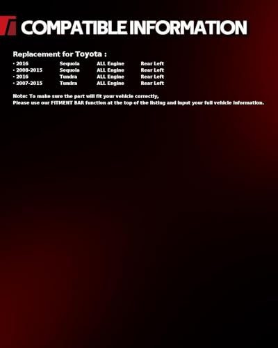 Image of Torchbeam Rear Brake Caliper Left for Toyota 2007-2016 Tundra, Toyota 2008-2016 Sequoia, Rear Left Caliper Replace # 19B3277