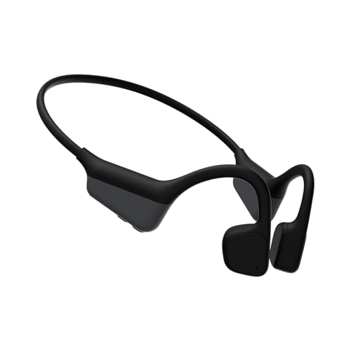 Bone Conduction Headphones, Open Ear Headphones Wireless Bluetooth, 15H Playtime, Dual Stereo Bass Technology, 27g Lightweight Wear, Call Noise Cancellation, IPX6 Waterpoof for Commuting, Wa