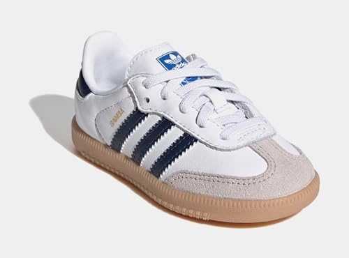 adidas Samba OG Infant Toddler Lifestyle Shoes (Cloud White/Night Indigo/Gum)2