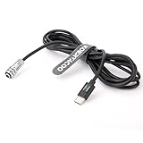 KOERTACOO 78 inch BMPCC Type-C Power Cable for Blackmagic Pocket Cinema Camera 4K/6k,USB-C PD Trigger Male Connector to Weipu SF61B/S2 2-pin Self-Locking Connector with Power Indicator.