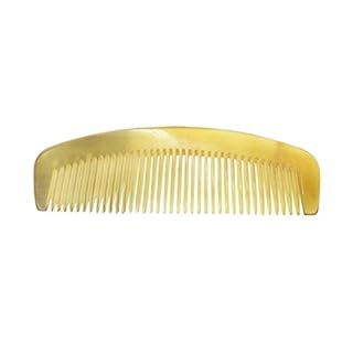 Frcolor Pettine per capelli in corno di bue naturale Pettine portatile antistatico senza manico Prevenire la perdita dei capelli per gli uomini (14 cm)