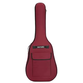 Sac à guitare Réglable Case Gig Sac à dos doux acoustique imperméable Support de couverture classique 40/41 pouces rouge… - Les Beatles, Paul McCartney, John Lennon, RIngo Starr, George Harrison
